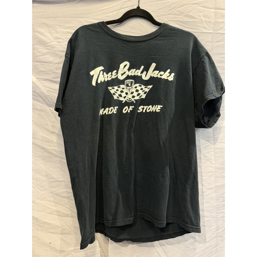 Three Bad Jacks Made Of Stone Band T Shirt Mens XL Black Rockabilly Punk Greaser